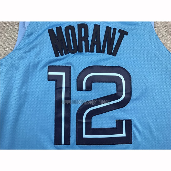 Camiseta Memphis Grizzlies Ja Morant NO 12 Statement 2019-20 Azul